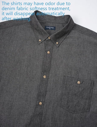 Big and Tall Denim Shirt for Plus Size Men 