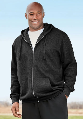 Plus Sized Men's Big & Tall Fleece Hoodie Jacket