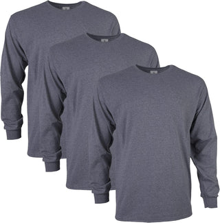 Big Men's Ultra Cotton Long Sleeve T-Shirt, Multipack