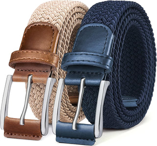 Braided Belt for Men - 2 Pack