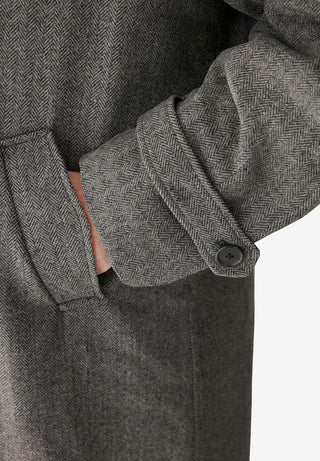 Big Mens Wool-Blend Long Overcoat