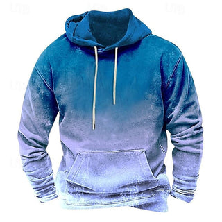 Big Men's Hoodie Hooded Color Block Pocket Sports Streetwear Basic Casual Clothing Apparel Hoodies Sweatshirts