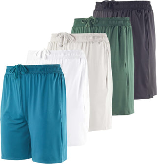  Big Men's Active Athletic Sweat Workout Shorts (5 Pack)