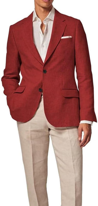 Big Men's Linen Blazer Regular Fit Sport Coat