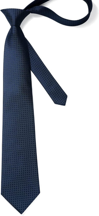 Plaid Checkered Tie Handkerchief Woven Classic Formal Men'S Necktie & Pocket Square Set