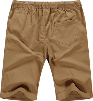 Big Men's Linen Shorts Plus Sized Drawstring Shorts