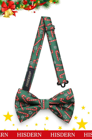 Christmas Bow Tie and Pocket Square Set