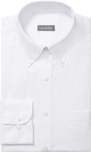 Plus Sized Men's Solid Button down Collar Dress Shirt