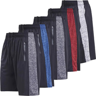 Ultra Performance 5 Pack Mens Athletic Running Shorts, Basketball Gym Workout Shorts for Men with Zippered Pockets