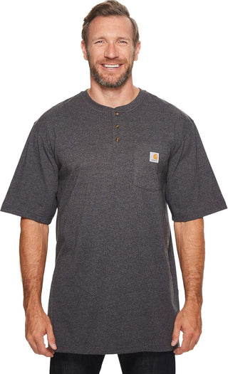 Big Men's Loose Fit  Henley T-Shirt