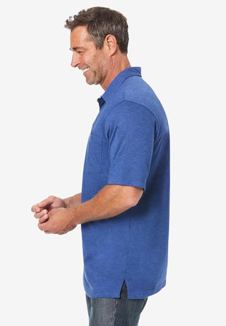 Large Men's Shrink-Less Polo T-Shirt