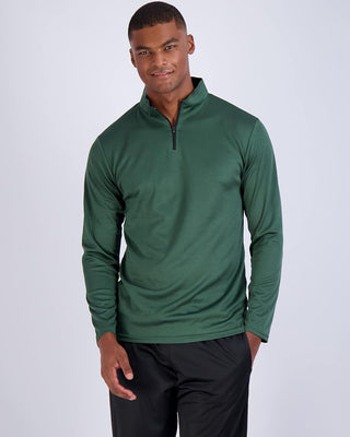 Big Men's Mesh Long Sleeve Athletic Quarter Zip Pullover - 3 Pack