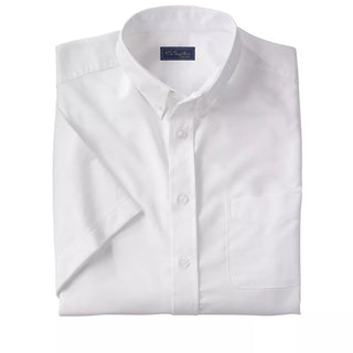 Kingsize Men'S Big & Tall Tall Wrinkle Free Short-Sleeve Oxford Dress Shirt