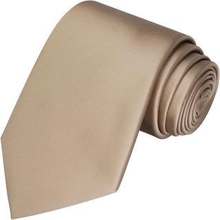 Solid Satin Tie Pure Color Necktie Mens Ties + Gift Box