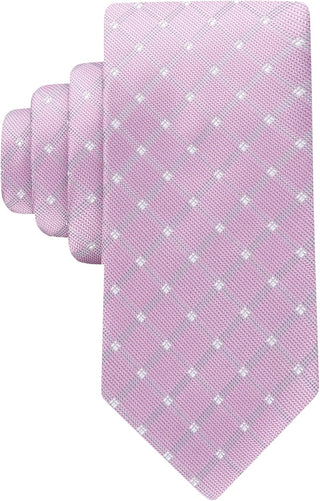 Mens Grid Pattern Self-Tie Necktie