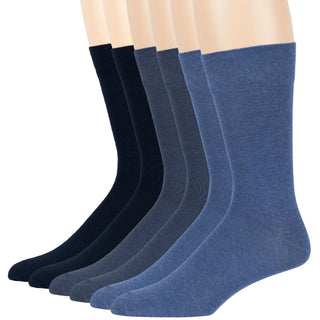 Big Mens Cotton Dress Big and Tall Soft Socks, Golden Brown, X-Large 13-15, 6 Pack