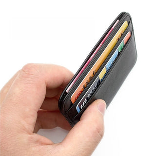 2023 Ultra Slim Front Pocket Wallet Mens Wallet with Card Slots Minimalist Travel Wallet Id Window Slots for Id Cards Wallet