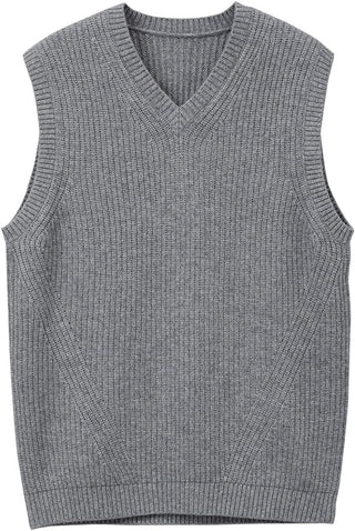 Big Mens V-Neck Knitted Sweater Vest