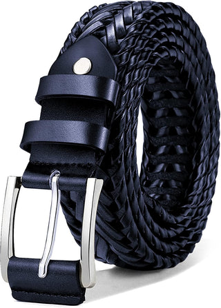 Big and Tall Leather Braided Belts for Men