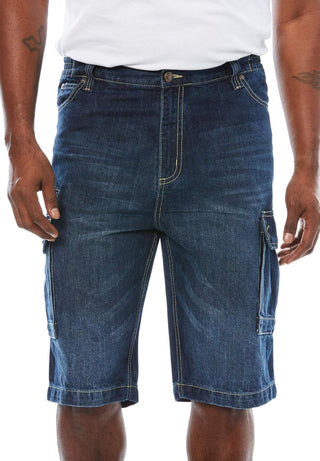 Plus Sized Men's Big & Tall Denim Cargo Shorts