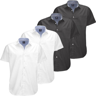 Mens Big and Tall Oxford Shirt - 4 Pack Button down Short Sleeve Dress Shirt - Versatile for Business & Casual Events - Comfort Fit - Breathable Material -  for Big Men