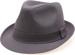 Classic Cotton Twill Fedora Hat with Band