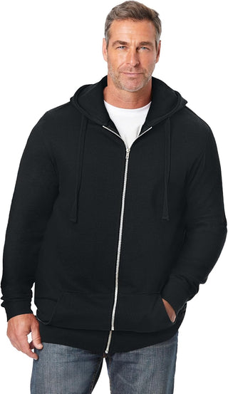 Plus Sized Men's Big & Tall Fleece Hoodie Jacket