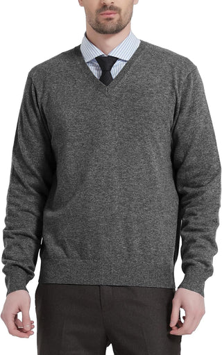 Men's Big and Tall Wool Blend V-Neck Sweater