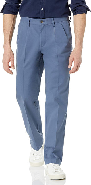 Big Men's Wrinkle-Resistant Pleated Chino Pants