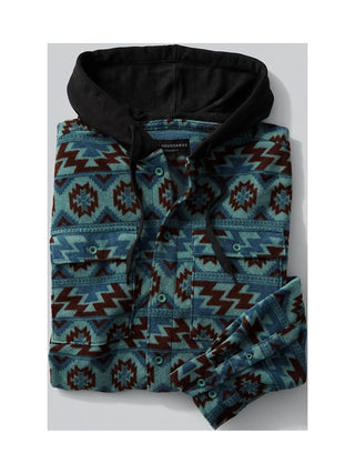 Plus Size Mens and Big Men'S Polar Fleece Shacket with Hood