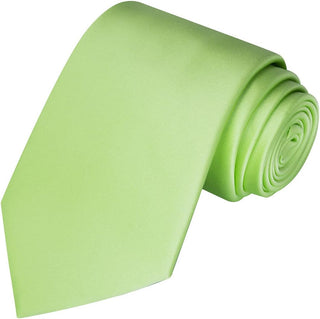 Solid Satin Tie Pure Color Necktie Mens Ties + Gift Box