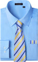 E02-Dress Shirt Light Blue  Blue Tie