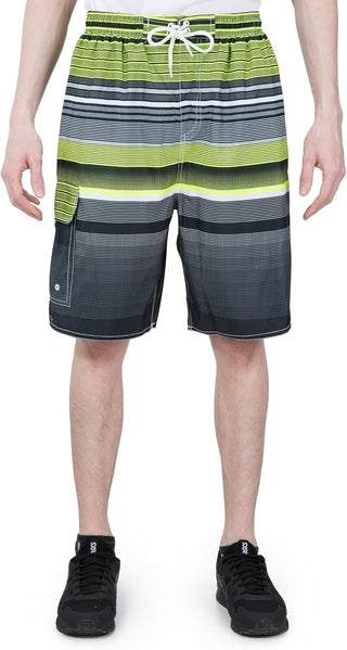 Big Mens Cargo Microfiber Beach Swim Trunks