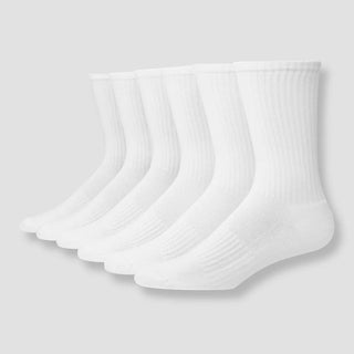 Men'S Big & Tall Hanes Premium Performance Cushioned Crew Socks 6Pk