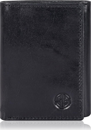 Real Genuine Leather Tri-Fold Wallet for Men