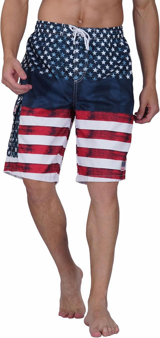 Big Mens Cargo Microfiber Beach Swim Trunks