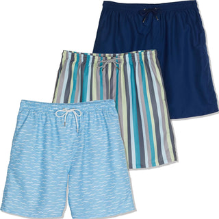 Big Men's Quick-Dry Swim Trunks- 3 pack