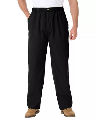 Big & Tall Knockarounds Full-Elastic Waist Pants in Twill or Denim