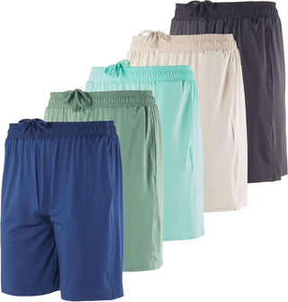  Big Men's Active Athletic Sweat Workout Shorts (5 Pack)