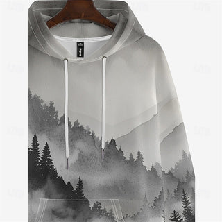 Plus Size Graphic Men's Hoodie Sweatshirt