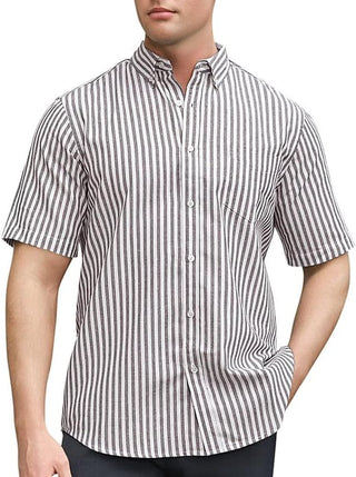 Plus Size Men's Linen Cotton Short Sleeve Shirts