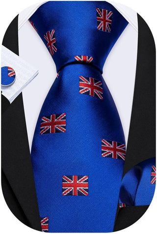 Ties for Men Designer Handkerchief Cufflink WOVEN Casual Necktie