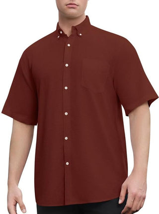 Plus Size Men's Linen Cotton Short Sleeve Shirts