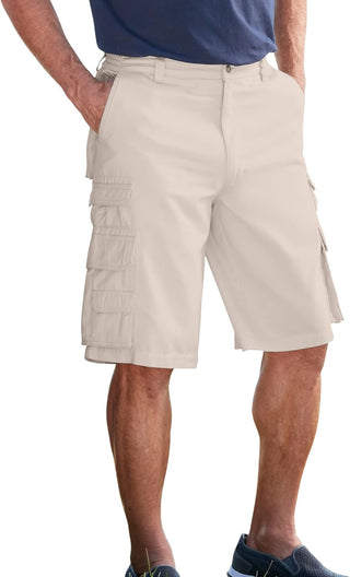 Plus Sized Men's Big & Tall Cargo Pocket Shorts