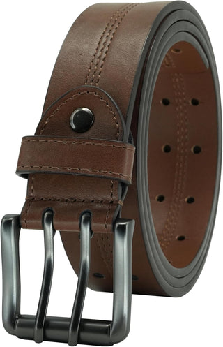 Belts for Men Big and Tall Double Prong; plus Size