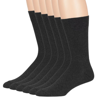 Big Mens Cotton Dress Big and Tall Soft Socks, Golden Brown, X-Large 13-15, 6 Pack