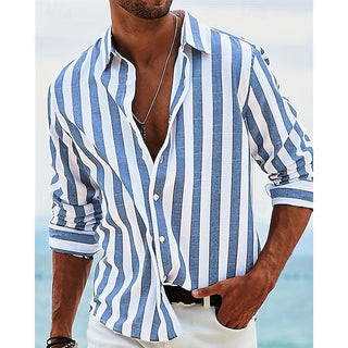 Big Men's Shirt Button up Plus Size Shirt Casual Shirt 