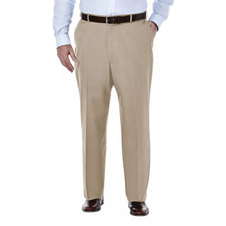 Big Premium Stretch No-Iron Khaki Flat-Front Pants