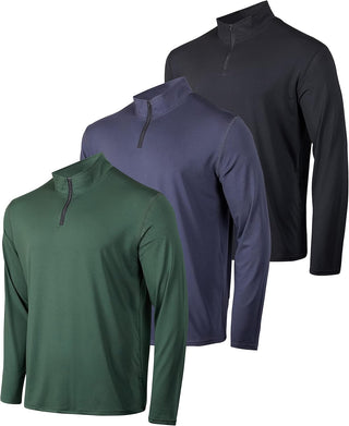 Big Men's Dry-Fit Quarter Zip Sweatshirt (3 Pack)