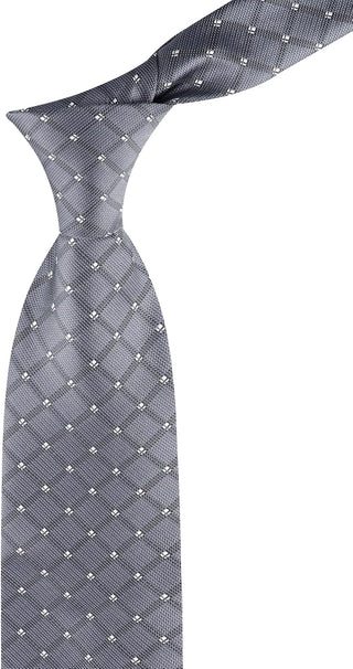 Mens Grid Pattern Self-Tie Necktie